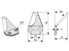 Nóż do paszowozu SGARIBOLDI CL04024