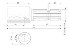 Redukcja wałka WOM adapter otwór wew. Q 30 mm na wałek 1 3/8" 6 wpustów MORGA-186268