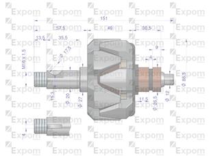 Wirnik alternatora 9515672EX C-385 Nowy Typ EXPOM KWIDZYN eu 95156723EX