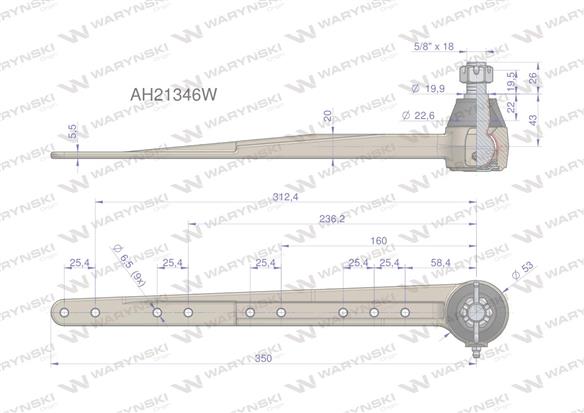 Przegub kierowniczy z główką listwy nożowej AH21346 WARYŃSKI