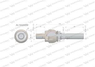 Przegub kierowniczy 240mm- M26x1,5 M28x1,5 AL160202 WARYŃSKI