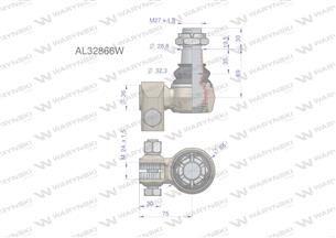 Przegub kierowniczy M24x1.5 AL32866 WARYŃSKI