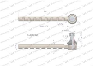 Przegub kierowniczy 240mm AL39019 WARYŃSKI