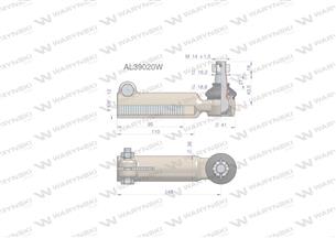 Przegub kierowniczy 148mm- M1 1/8-12 AL39020 WARYŃSKI