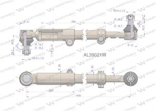 Drążek kierowniczy 406mm AL39021 WARYŃSKI