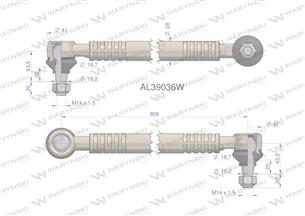 Drążek kierowniczy 908mm AL39036 WARYŃSKI