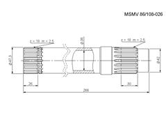 Wał napędu sprzęgła Z-18 hartowany C-385 ANDORIA - MOT