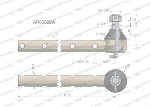 Przegub kierowniczy 411,5mm AR63592 WARYŃSKI