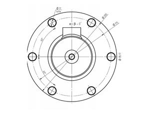 Cylinder hydrauliczny, siłownik, cyklop obrotu CJ5 z kołnierzem Kraj