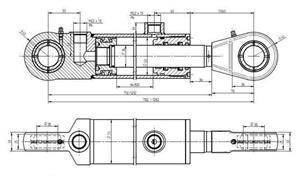 Cylinder hydrauliczny CJ2F-63/36-500Z (dwustronny) do Ładowacz TUR Kraj