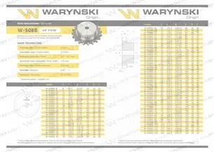 Koło zębate hartowane z kołnierzem 08B-1 (R1 1/2) Z-22 Waryński