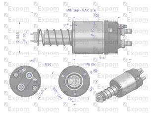 Wyłącznik ( włącznik) rozrusznika 12V. MTZ-80. MTZ-82 ST21237088 EXPOM KWIDZYN eu CT2123708800EX