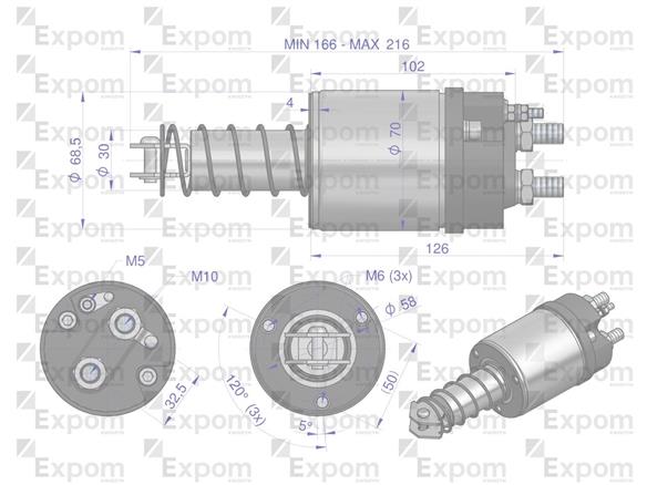 Wyłącznik ( włącznik) rozrusznika 12V. MTZ-80. MTZ-82 ST21237088 EXPOM KWIDZYN eu CT2123708800EX