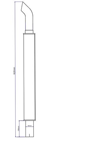 Tłumik pionowy rura wydechowa Renault / Claas ANDORIA - MOT