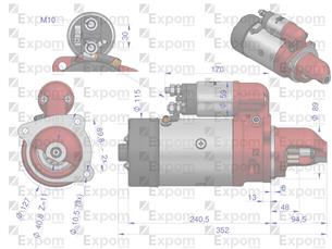 Rozrusznik R10C 24V 4.8kW STAR S200/S244/S266 EXPOM KWIDZYN eu EX-152000EX