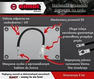 Przewód masy C-360 3P ELMOT PREMIUM LINE 