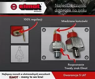 Hydrauliczny włącznik światła ( czujnik ) STOP (okrągłe) C-360 ELMOT