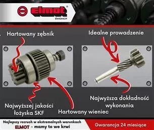 Zespół sprzęgający rozrusznika T-25 MTZ typu Magneton 9142780 Premium SKF ELMOT