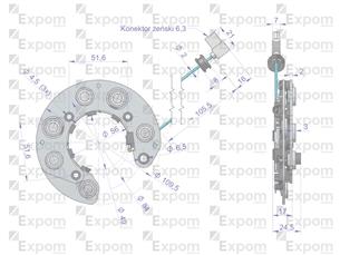 Prostownik kompletny alternatora EX230000. EX260000 C-330 C-360 EXPOM KWIDZYN eu EX-246441EX
