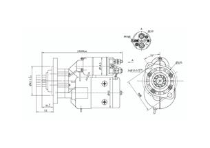 Rozrusznik z reduktorem typu Magneton John Deere 9142700 Elmot 9142700EL