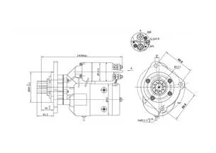 Rozrusznik z reduktorem typu Magneton Case MF 9142720 ELMOT