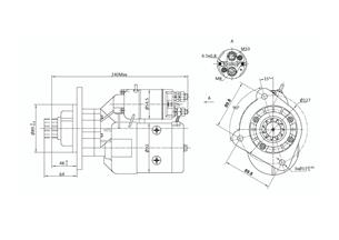 Rozrusznik z reduktorem typu Magneton C-330 C-360 Zetor ELMOT 9142722EL