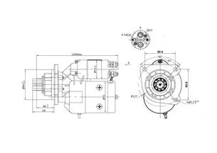 Rozrusznik z reduktorem typu Magneton Claas Fiat 9142744 ELMOT