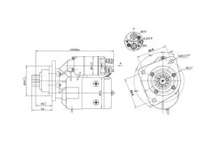 Rozrusznik z reduktorem typu Magneton John Deere 9142745 ELMOT