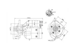 Rozrusznik z reduktorem typu Magneton Case MF 9142748 ELMOT