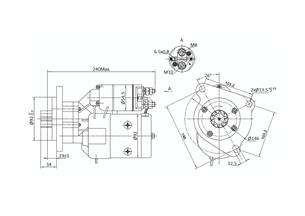 Rozrusznik z reduktorem typu Magneton Case Ford New Holland 9142765 Elmot 9142765EL