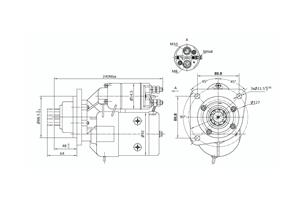Rozrusznik z reduktorem Case IH typu Magneton 9142805 ELMOT 9142805EL