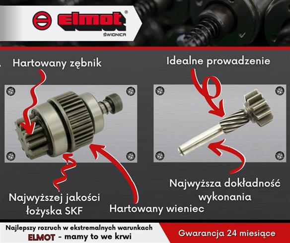 Zespół sprzęgający rozrusznika ZETOR typ Magneton 9144742 Premium SKF ELMOT 9144742.6PEL