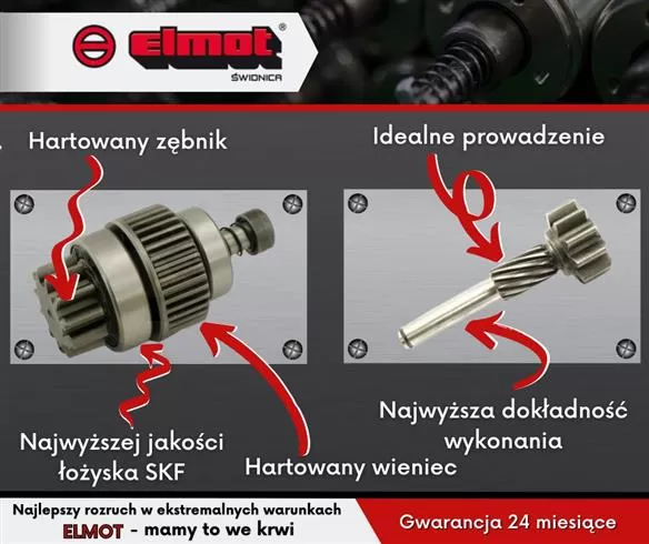 Zespół sprzęgający rozrusznika ZETOR typ Magneton 9144742 Premium SKF ELMOT