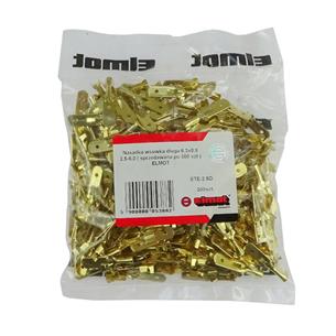 Nasadka wsuwka długa 6,3x0,8 1,0-2,5 GB0,38 L28,0 ( sprzedawana po 300 szt ) ELMOT widoczna cena za 1 sztukę E-2.5D