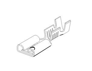 Nasadka nasuwka F-2.5 żeńska cynowana 6,3x0,8  1,0-2,5 GB0,38 L19,2 ( sprzedawana po 300 szt ) ELMOT-103500