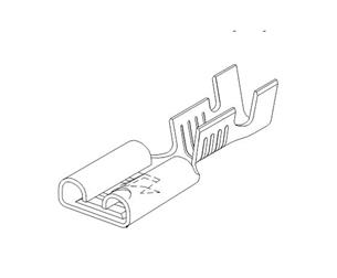 Nasadka nasuwka F-2.5 żeńska z zaczepem FZ 6,3x0,8 1,0-2,5 GB0,35 L19,2 ( sprzedawana po 100 szt ) ELMOT widoczna cena za 1 sztu