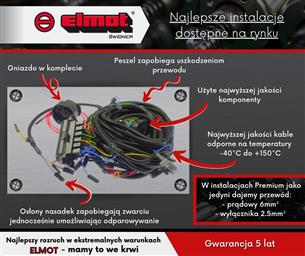 Instalacja przyczepa D-47 kable ELMOT PREMIUM LINE-96355