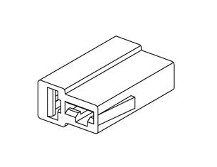 Obudowa konektorowa ONP MC 6,3 V2 2P "T" ( sprzedawana po 20 szt ) ELMOT-79369