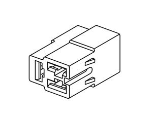 Obudowa konektorowa ONP MC 6,3 V2 3P "T" ( sprzedawana po 20 szt ) ELMOT-100131