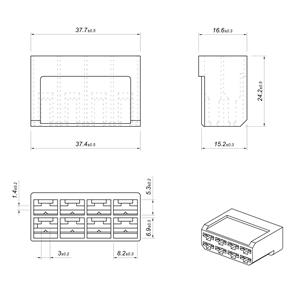 Obudowa konektorowa ONP MC 6,3 V2 8P ( sprzedawana po 10 szt) ELMOT-100136