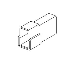 Obudowa konektorowa OWD MC 6,3 V2 2P "T" ( sprzedawana po 20 szt) ELMOT-100141