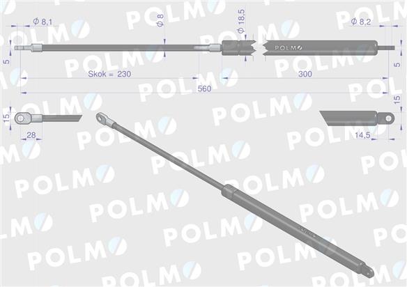 Siłownik New Holland 320792350 POLMO