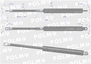 Siłownik podnoszenia maski John Deere AL78435 POLMO