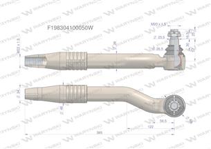 Przegub kierowniczy prawy M22x1.5 F1983041000500 WARYŃSKI