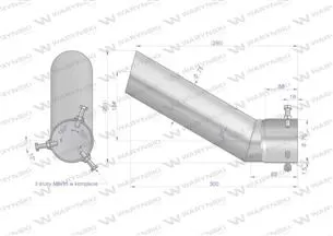 Rura do tłumika 5040390070.1P,504039012/0 wygięta końcówka Bizon WARYŃSKI
