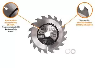 Piła tarczowa do drewna z węglikiem spiekanym 150x20x18T / TEGER