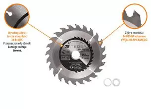 Piła tarczowa do drewna z węglikiem spiekanym 150x20x24T / TEGER