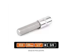 Klucz nasadowy 1/2" z bitem HEX 100 mm/H10 / TEGER-190070