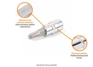 Klucz nasadowy 1/4" z bitem PH 37 mm/PH0 / TEGER