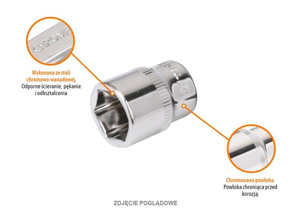 Klucz nasadowy 1/4" sześciokątny 4 mm / TEGER